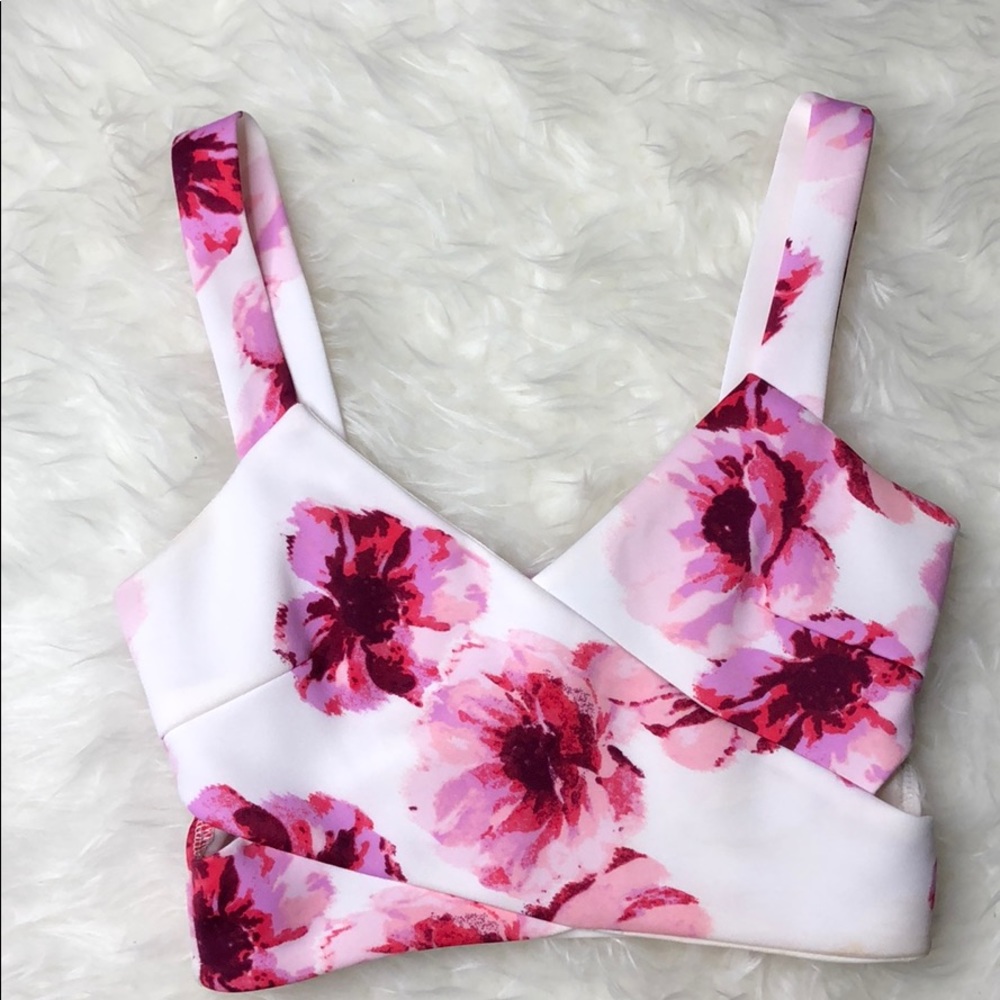 Charlotte Russe Small floral crop top